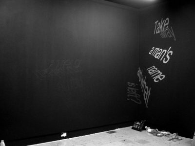 Painting in progress, installation view